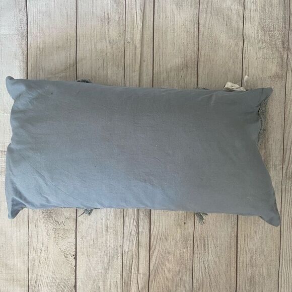 Devi Designs rectangular thrown pillow with removable pillow case blue 24”x13” - Picture 2 of 9